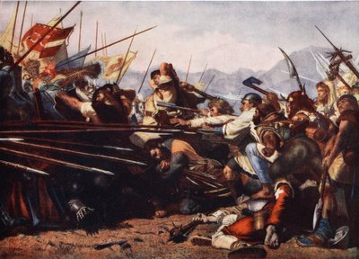 La Batalla de Sempach, 1386 de Konrad Grob